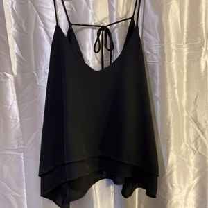Black Chiffon, Open Back Tank